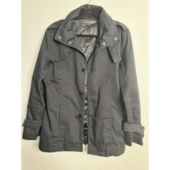 Jack Jones Women's Black Gardner Trench Jacket Size 175/96A US XL - Picture 4 of 16